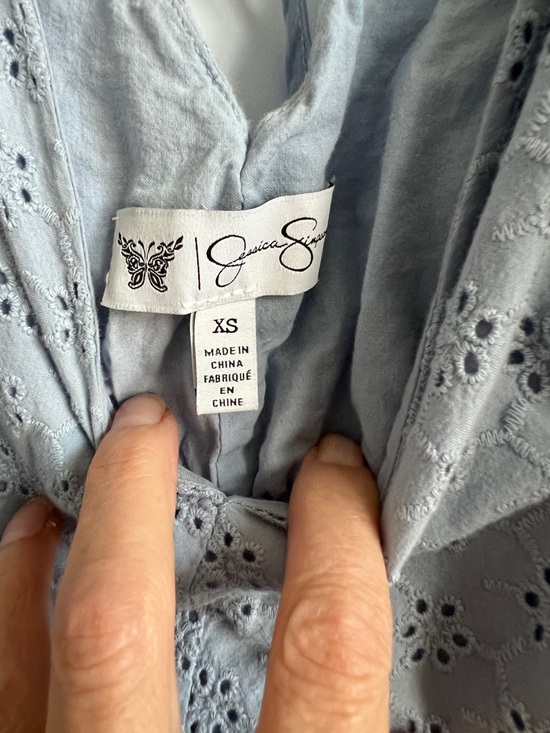 JESSICA SIMPSON Mini Babdoll Eyelet Dress Size XS - Picture 4 of 6